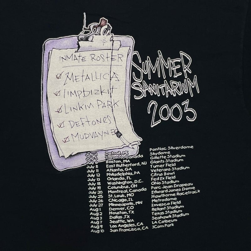 METALLICA SUMMER SANITARIUM 2003 LIMPBIZKIT LIN