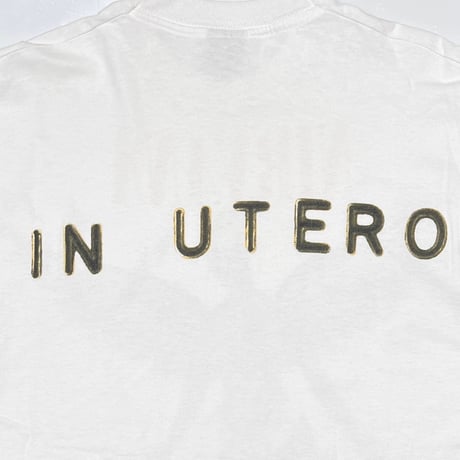 NIRVANA IN UTERO LS WHITE SCREEN STARS XL 0836