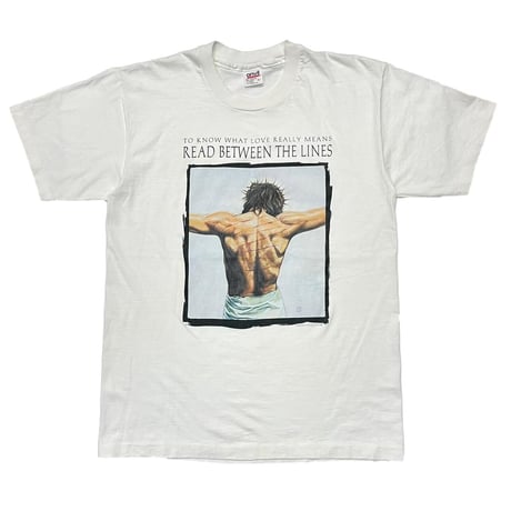OLD&VINTAGE JESUS READ BETWEEN THE LINES WHITE ANVIL LARGE