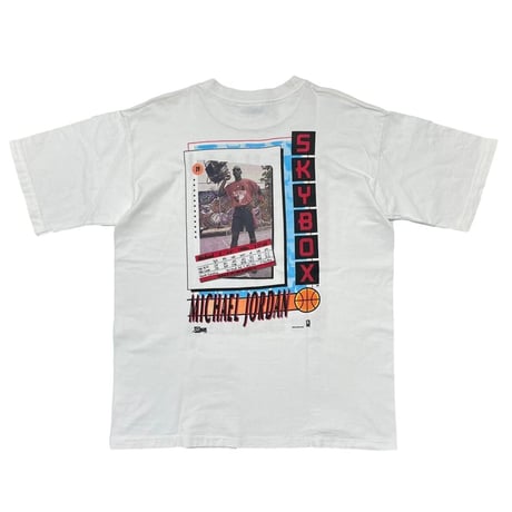 MICHAEL JORDAN 1991 DOUBLESIDE SKY BOX TEE WHITE LARGE 6211