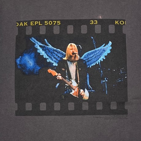 NIRVANA KURT COBAIN 1999 THE END OF MUSIC MEMORIAL FILM PRINT CHARCOAL GIANT BY TULTEX LARGE 4991
