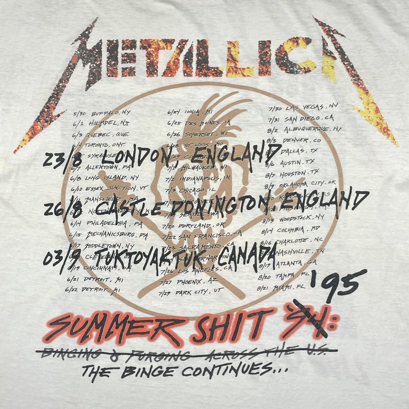 METALLICA LIVE SHIT BINGE & PURGE 1995 EURO TOU