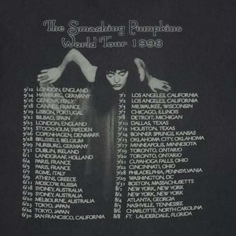 THE SMASHING PUMPKINS ADORE WORLD TOUR 1998 FITS XL 6820