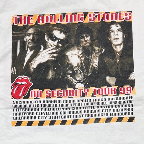 THE ROLLING STONES NO SECURITY TOUR 1999 WHITE XL 4875