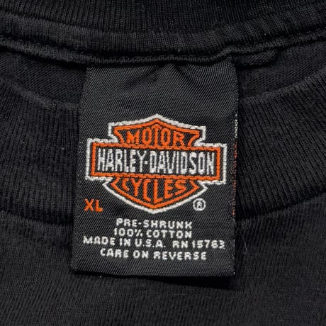 HARLEY DAVIDSON BONE EMBLEM BACK EAGLE OAKLAWN BLACK XL 5468