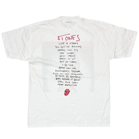 THE ROLLING STONES DEAD STOCK 1995 VOODOO LOUNGE EUROPEAN TOUR WHITE BROCKUM XL 1541