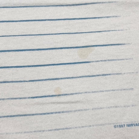 NIRVANA 1997 NOTE WHITE FRUIT OF THE LOOM LARGE 4144