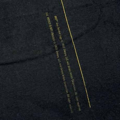007 WORLD IS NOT ENOUGH MOVIE PROMO BLACK FITS XL 5665