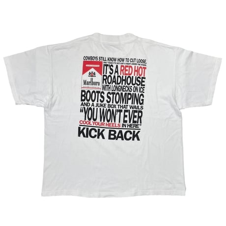 Marlboro COWBOYS STILL... KICK BACK POCKET TEE WHITE FITS XL 9972