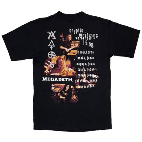 MEGADETH CRYPTIC WRITINGS WORLD TOUR giant MEDIUM 7731