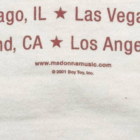 MADONNA DROWNED WORLD TOUR 2001 WHITE ALL SPORT LARGE 6437