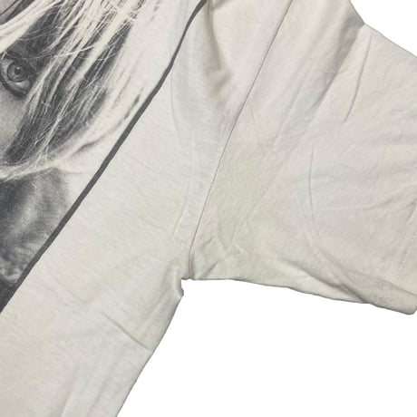 NIRVANA KURT COBAIN MEMORIAL MONOCHROME FACE WHITE EURO LARGE 8543