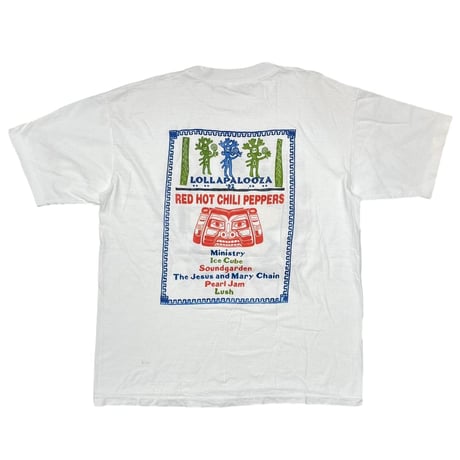 RED HOT CHILI PEPPERS Aztec LOLLAPALOOZA 1992 WHIE LARGE 5927