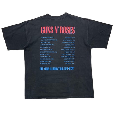 GUNS N' ROSES 91-92 SKULL AMERICAN FLAG BROCKUM XL 3318