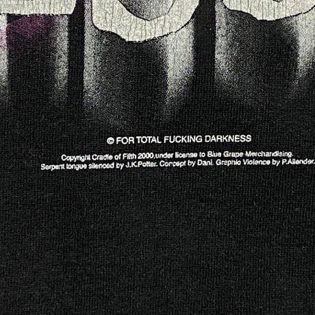 CRADLE OF FILTH TOTAL FUCKING DARNESS LS TEE SCREEN STARS XL 7243