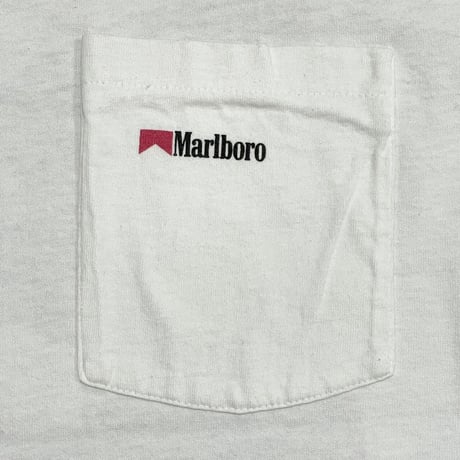 Marlboro man RED LINE SILHOUETTE RED LINE POCKET TEE WHITE 1 9971