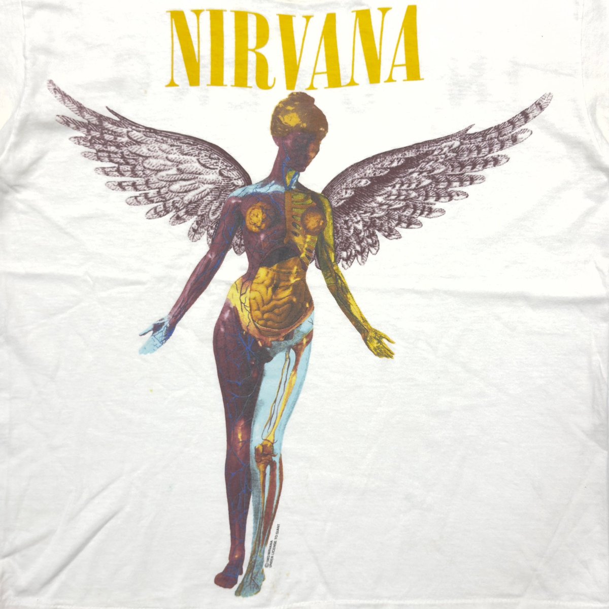 NIRVANA 1993 IN UTERO WHITE giant LARGE 5840 |