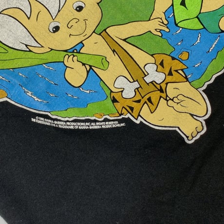 THE FLINTSTONES 1995 EARTH WALKING TEE FRUIT OF YHE LOOM LARGE 3663