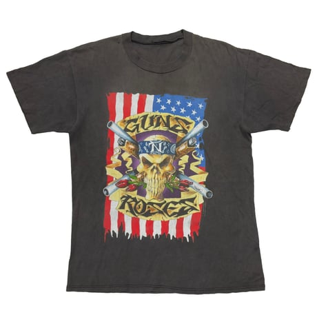 GUNS N' ROSES SKULL AMERICAN FLAG USE YOUR ILLUSION TOUR 1991-1993 FITS XL 5952