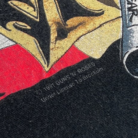 GUNS N' ROSES 91-92 SKULL GUN AMERICAN FLAG BROCKUM LARGE 1158