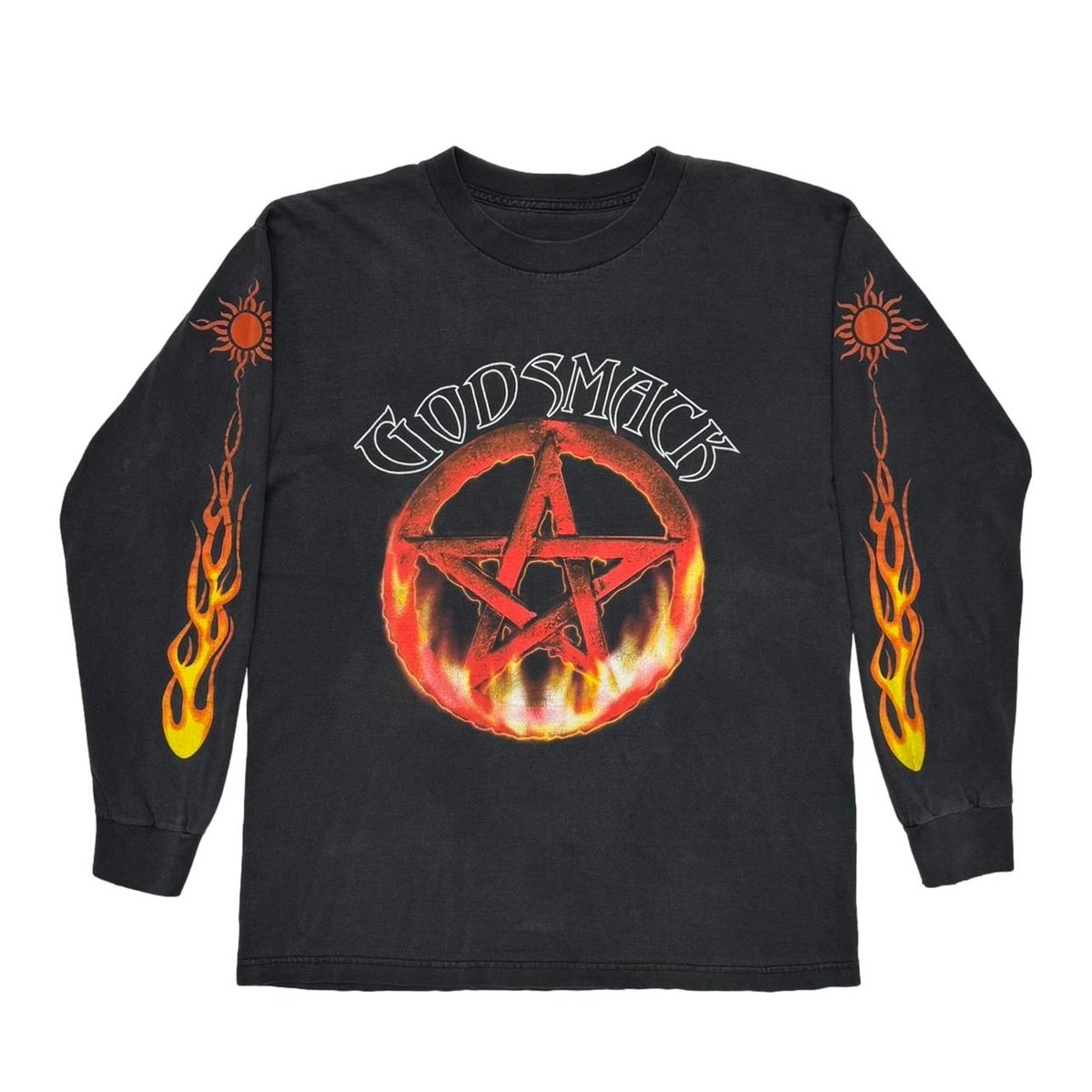 GOD SMACK FLAME SLEEVE TOUR LS FITS XL 6693 | g