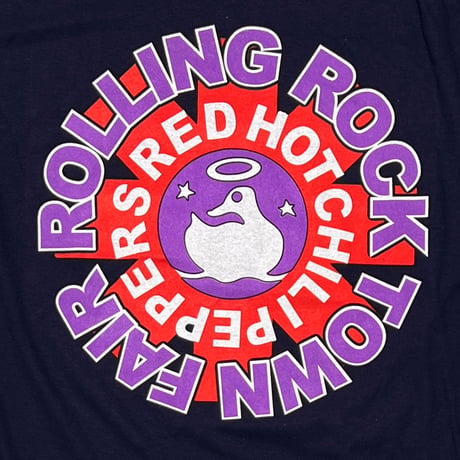 RED HOT CHILI PEPPERS ROLLING ROCK TOWN FAIR NAVY GILDAN XL 9308