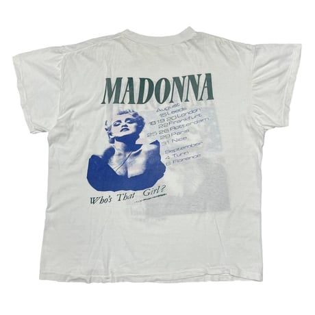 MADONNA Who's That Girl ? WORLD TOUR 1987 WHITE FITS XL 9363