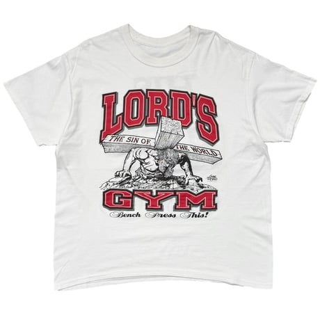 LORD'S GYM HIS PAIN YOUR GAIN WHITE FITS LARGE 1945
