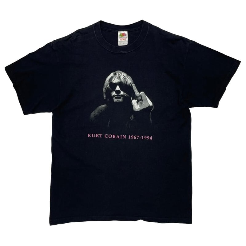 『 Cobain』FRUIT OF THE LOOM ブラック Tシャツ Kurt Cobain』FRUIT OF THE LOOM ブラック Tシャツ