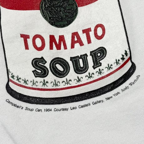 OLD&VINTAGE ANDY WARHOL CAMPBELL TOMATO SOUP CREWNECK SWEAT WHITE HANES LARGE 8326