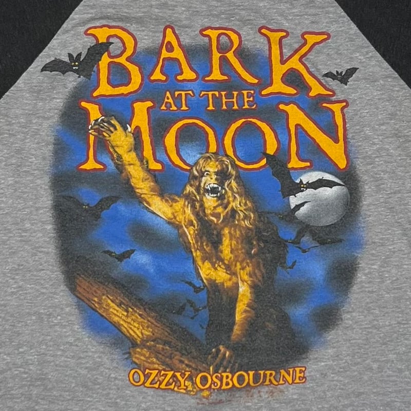 OZZY OSBOURNE US TOUR 84 RAGLAN BLACK GREY LARG