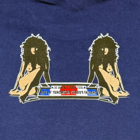 oasis 2005 CITY OF MANCHESTER STADIUM ENGLAND NAVY FRUIT OF THE LOOM LARGE 4400