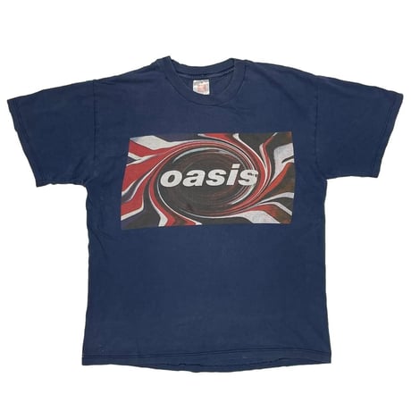 OASIS UNION JACK LOGO NAVY HANES LARGE 6279
