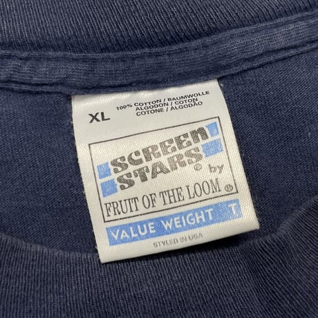 oasis maine road BOX LOGO NAVY SCREEN STARS XL 2046