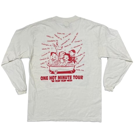 RED HOT CHILLI PEPPER 1996 ONE HOT MINUTE TOUR LS TEE NATURAL FITS XL 0112