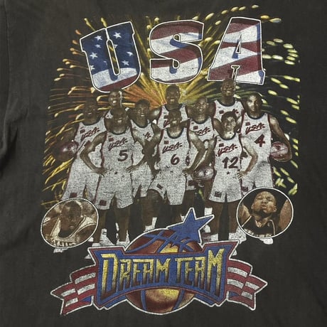 NBA USA DREAM TEAM TAKING ON THE WORLD RAP DESIGN FITS XL 1959