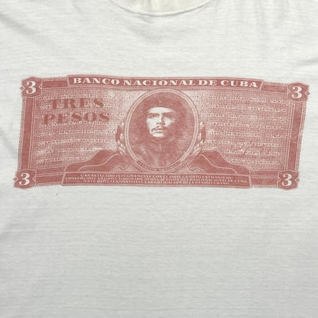 CHE GUEVARA 	TRES PESOS BILL WHITE LARGE 8308