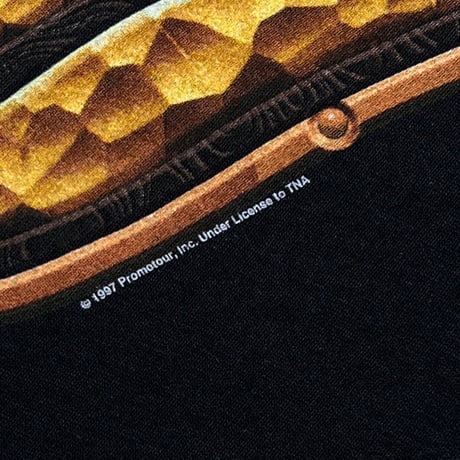 ROLLING STONES 1997 GOLD LIP & TONGUE BRIDGES TO BABYLON WORLD PREMIERE anvil LARGE 4955