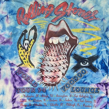 ROLLING STONES VOODOO LOUNGE 1994 BOOTLEG TIE DYE FITS XL 4531