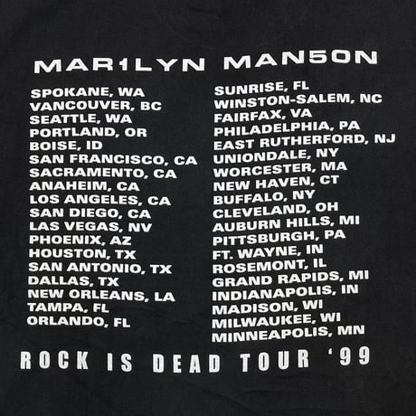 MARILYN MANSON ROCK IS DEAD TOUR '99 WINTERLAND LARGE 3706