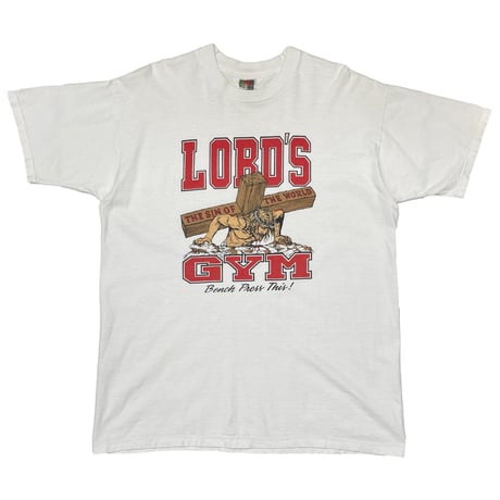 LORD'S GYM Bench Press This! WHITE FRUIT OF THE LOOM XL 8789
