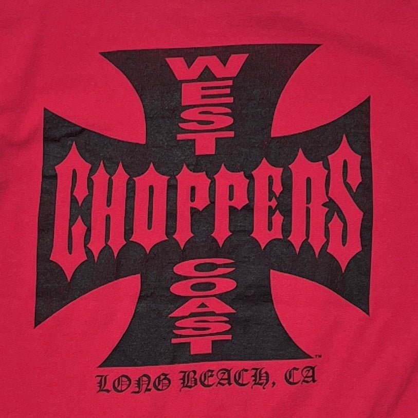 West Coast Choppers Anvil L 赤 WEST COAST CHOPPERS IRON CROSS LONG BEACH CA SS