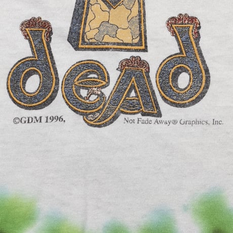 GRATEFUL DEAD 1996 SKULL & CROSS TIE DYE GREEN DELTA XL 0576