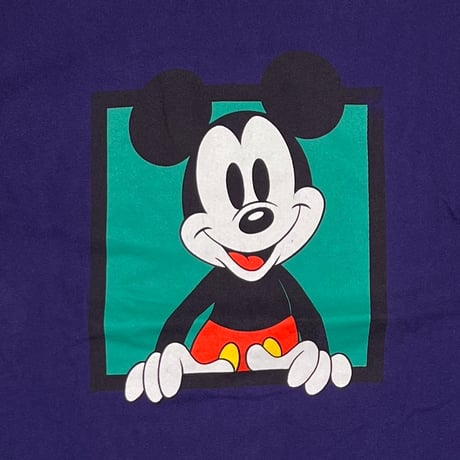 DISNEY VINTAGE MICKEY MOUSE PURPLE Hanes LARGE 1625