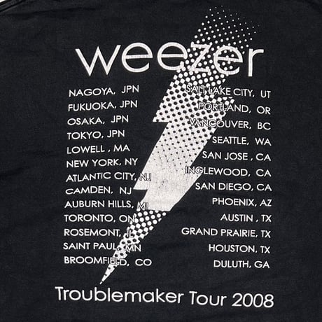 weezer TROUBLEMAKER TOUR 2008 LARGE 5015