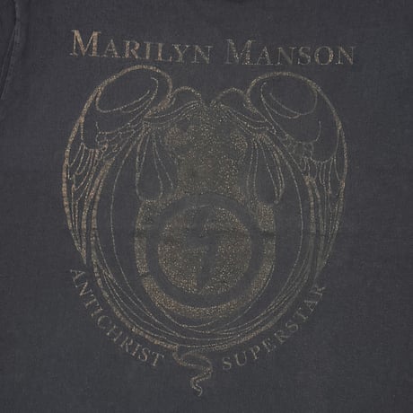MARILYN MANSON ANTICHRIST SUPERSTAR GOLD PRINT TULTEX XL 3632