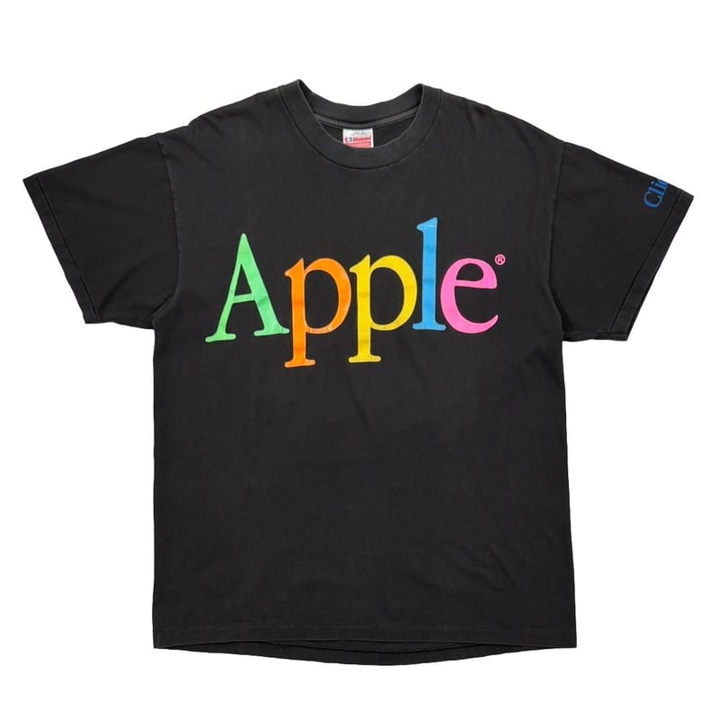 Apple MULTI COLOR LOGO TEXT HANES LARGE 0148 |