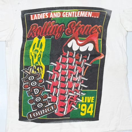ROLLING STONES VOODOO LOUNGE SPIKE TONGUE BOOTLEG WHITE LARGE 9723