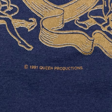 QUEEN 1991 EMBLEM LOGO NAVY SCREEN STARS XL 3853
