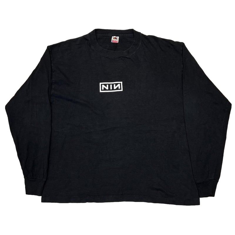 NINE INCH NAILS BOX LOGO LS FRUIT OF THE LOOM X